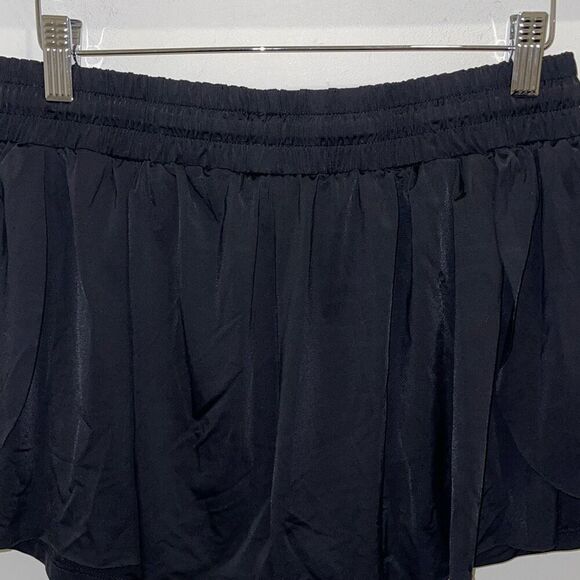 Trendy‎ Womens Drawstring Elastic Waist Flowy Athletic Shorts Black Size XL - Picture 4 of 8